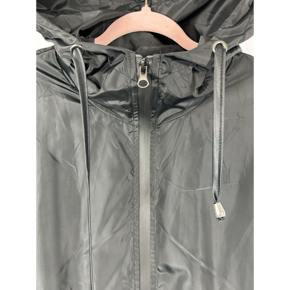 ELESOL Black Longline Windbreaker Jacket XL Gorpcore Minimalist Utility Parka - Picture 6 of 12